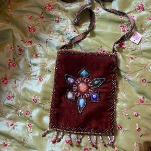 Velvet Crossbody bag- handbag